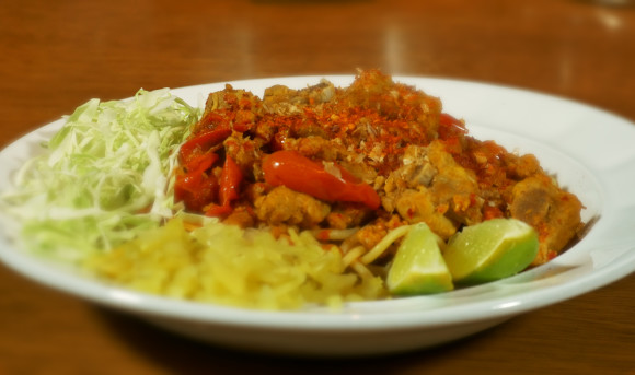 Kanum Jean Nam Ngiaw – Northern Thai Style Noodles with Spicy Pork Rib Curry